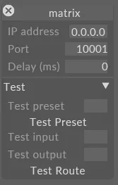 LightwareMatrix device properties