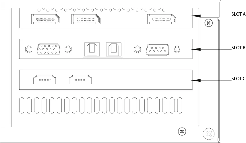 Solo machine card slots