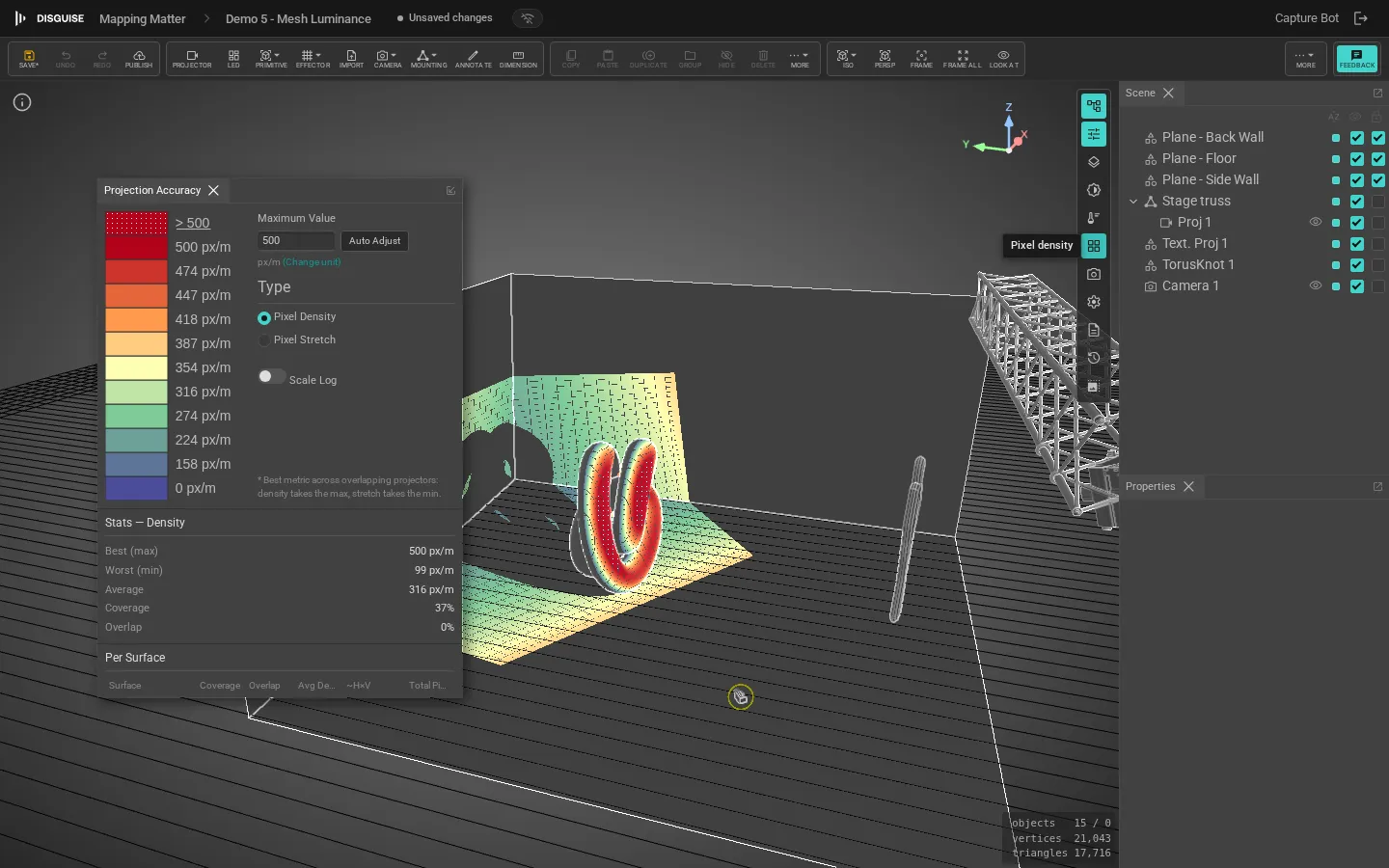 Accuracy panel: Pixel Density