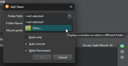 Choose folder path