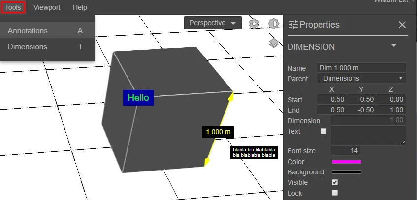 Annotations, dimensions & tools overview