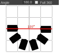 Array polar angle