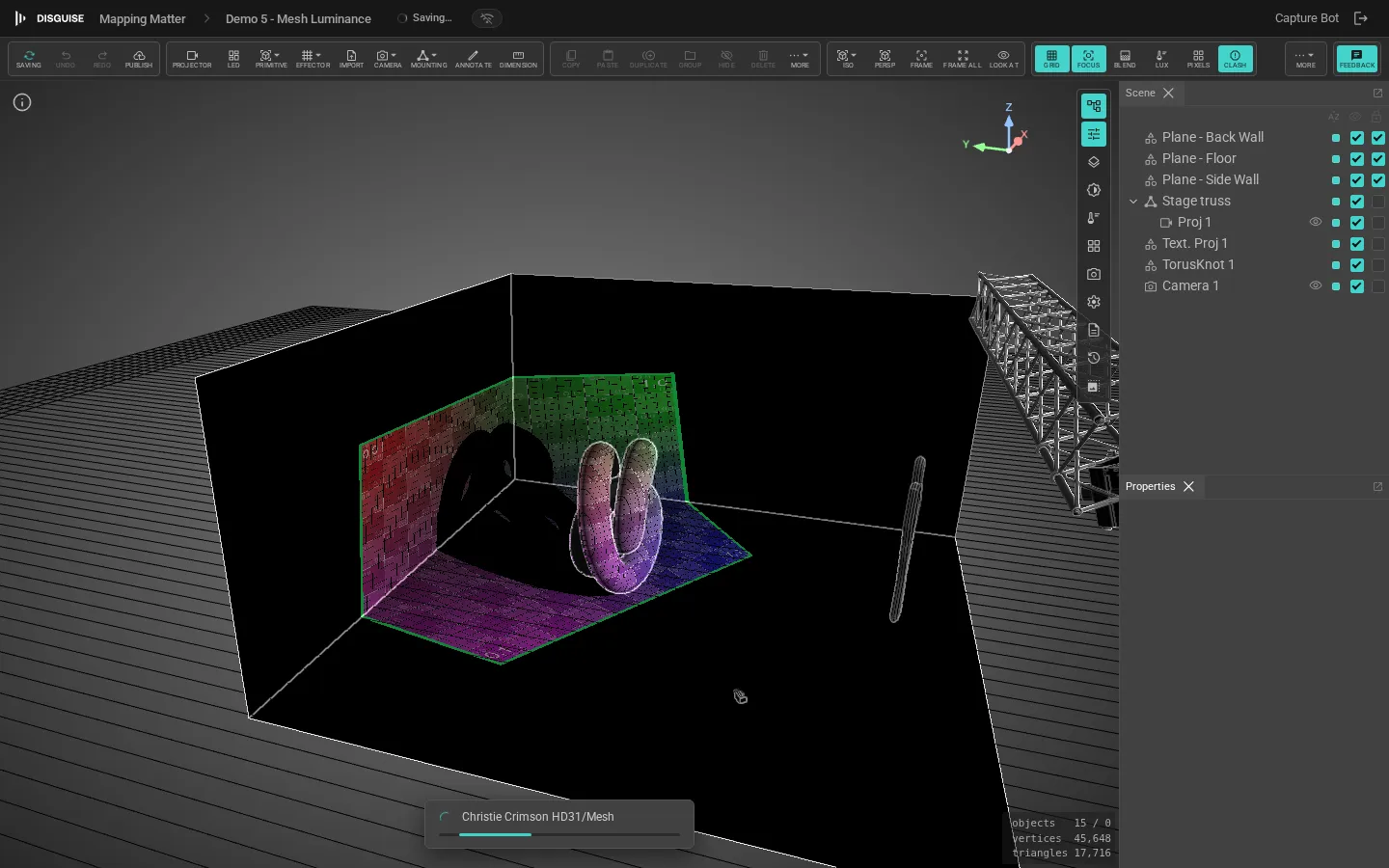 Perspective vs orthographic camera comparison