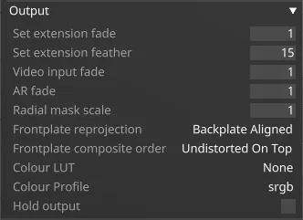 Camera output