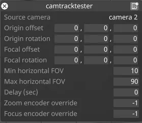 Camera Tracker Tester