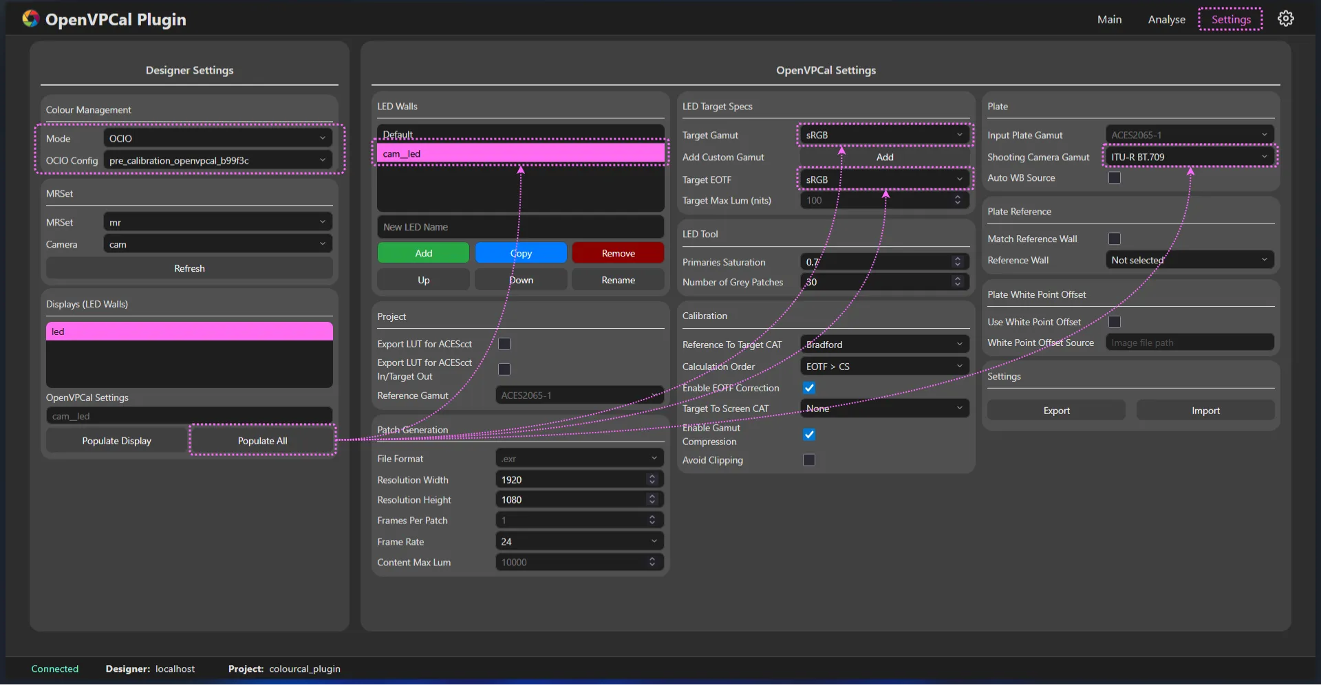 Configure Settings Tab