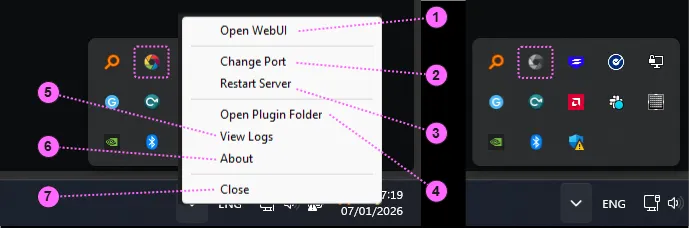 ColourCal System Tray