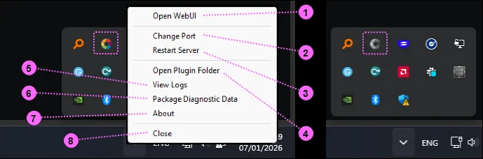 ColourCal System Tray