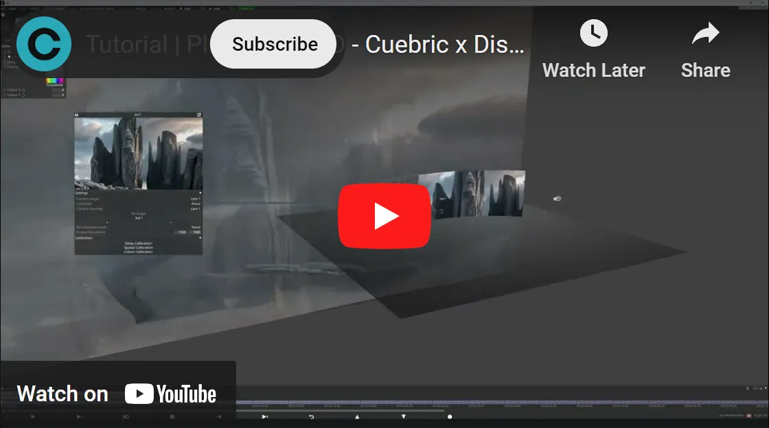 Cuebric 2p5D Workflow Video made by Disguise, hosted in YouTube