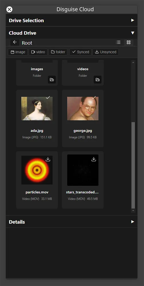 Disguise Cloud Media Browser UI