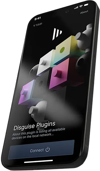 Disguise Plugins iOS App open on and iPhone