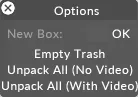 Empty trash