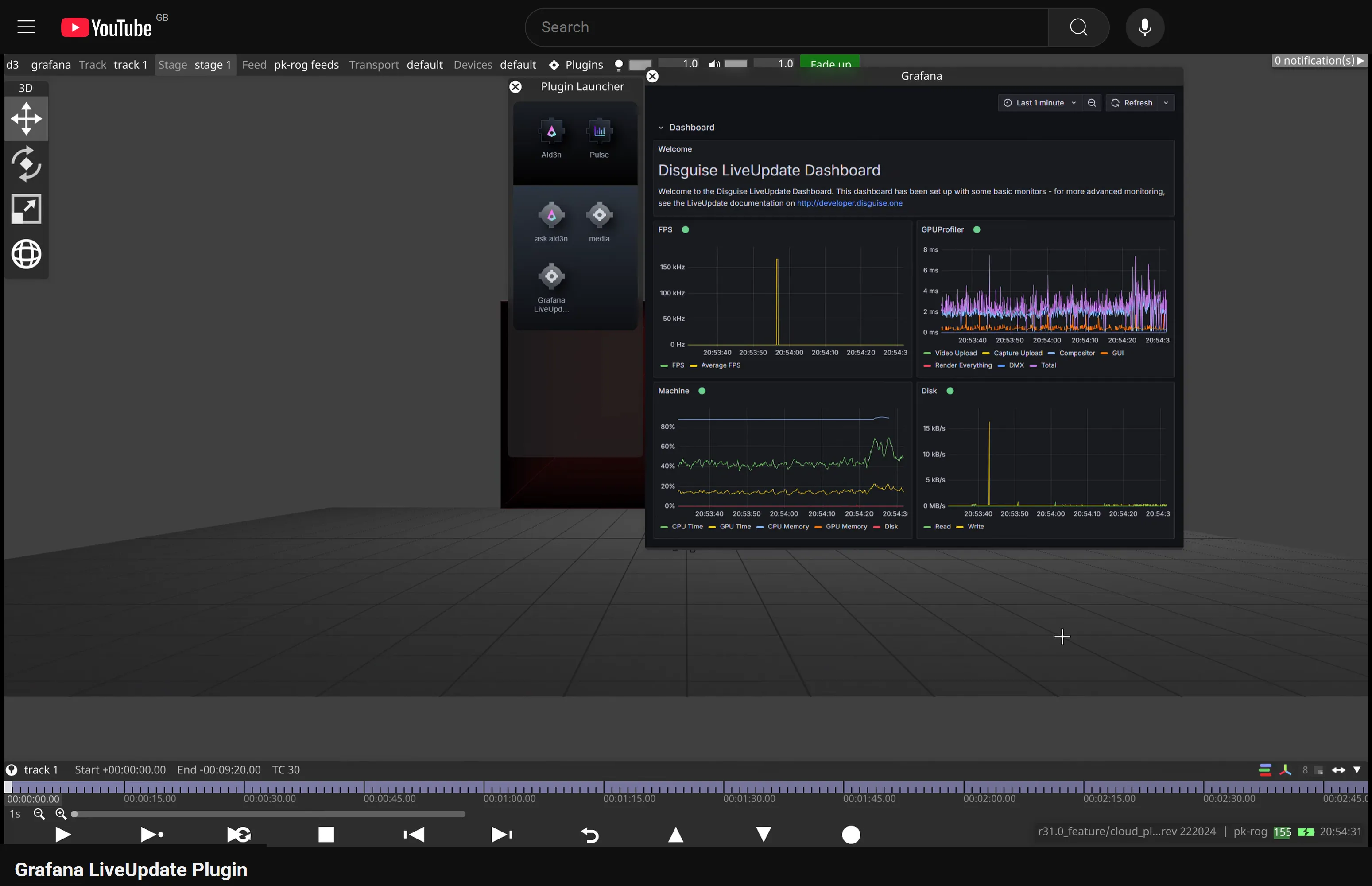 Grafana LiveUpdate plugin video demo, hosted in YouTube