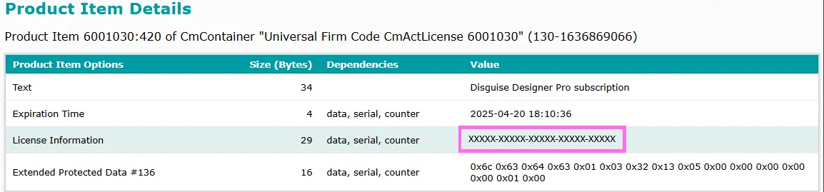 License Ticket ID Location