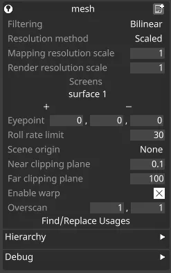 Mesh mapping editor