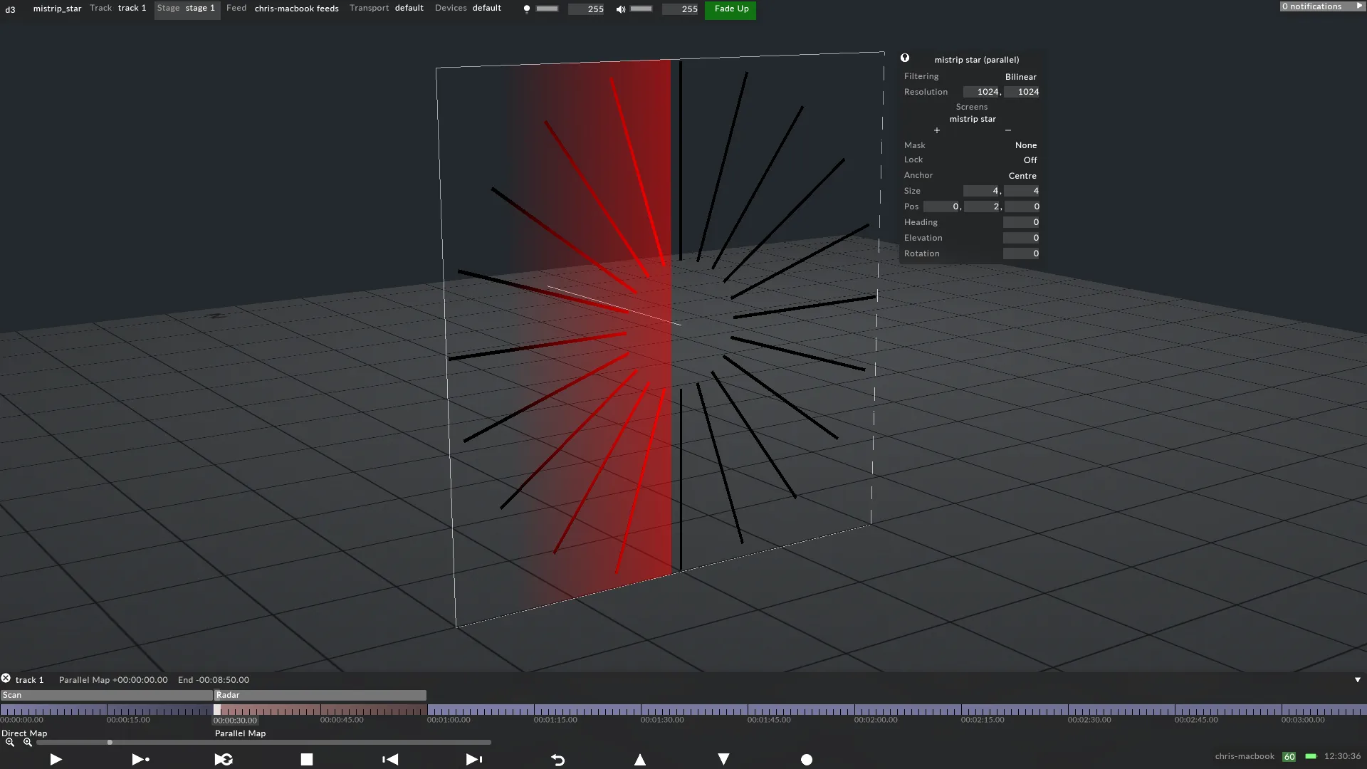 The UV maps as the hardware output