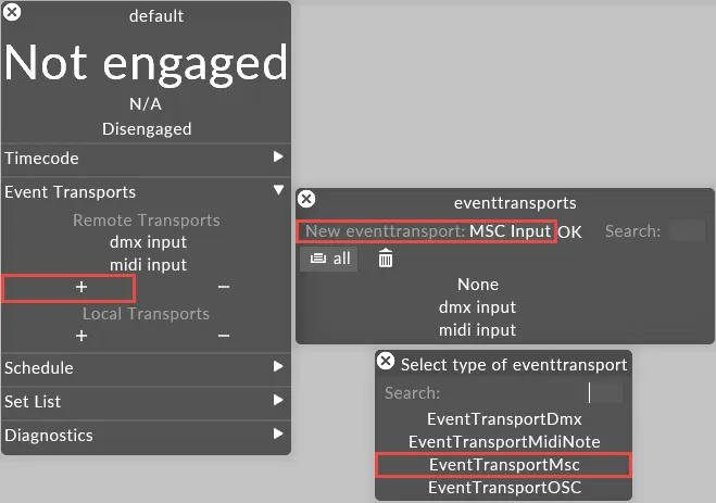 Creating the EventTransportMSC