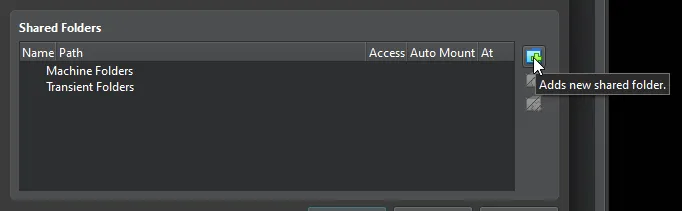 Add new shared folder