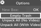 Empty trash