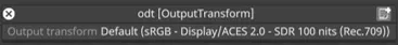 Output transform widget