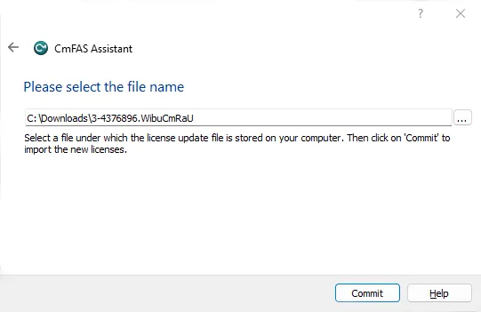 Offline License Activation 2 ControlCenter b