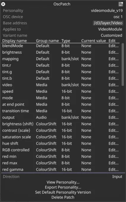 OscPatch - View Personality