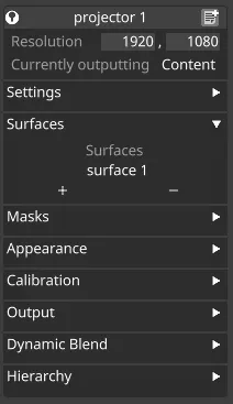 Projector surfaces