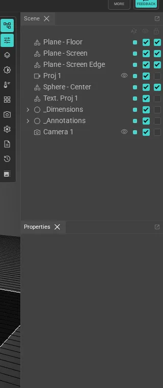 Projector image panel