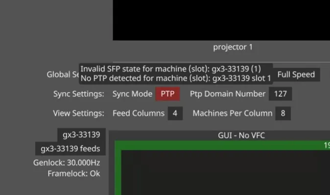 PTP option in sync mode red