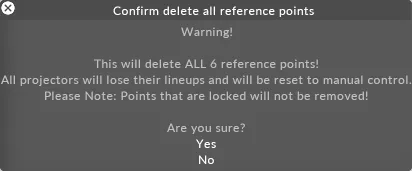 QuickCal Delete All Reference Points