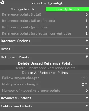 Deleting reference points