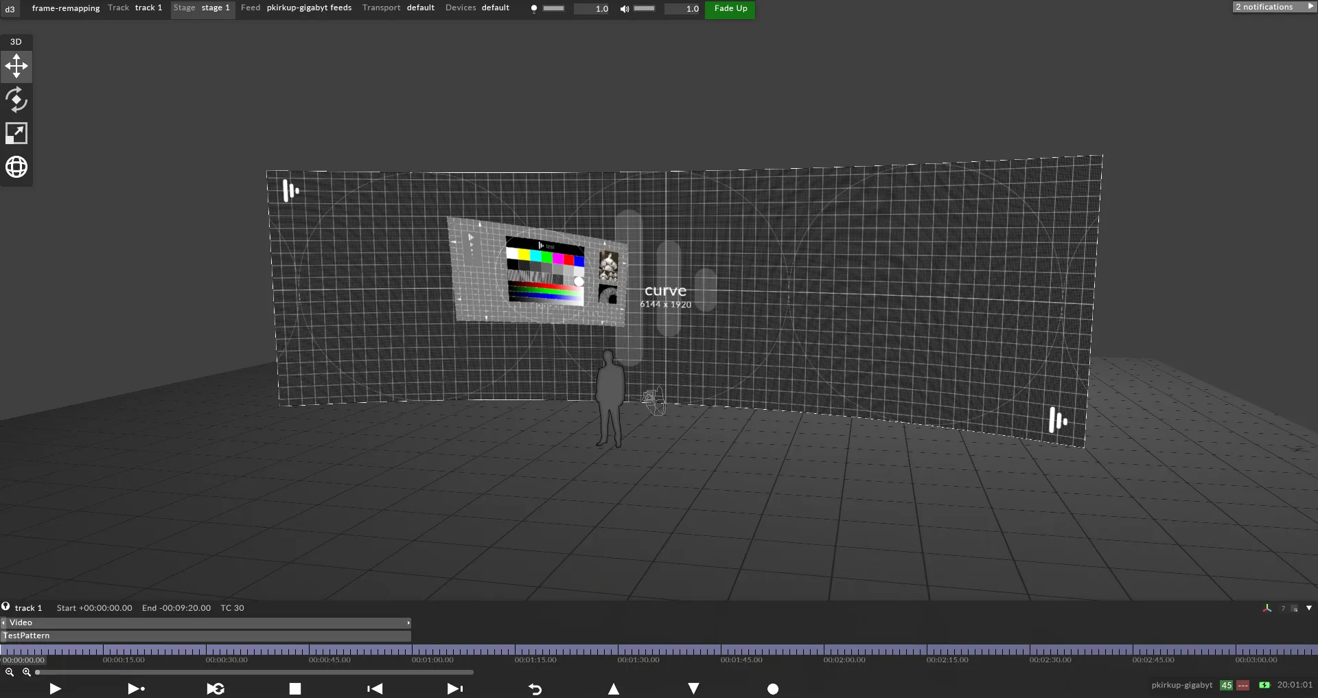 Multi Frame LED Processor mapping