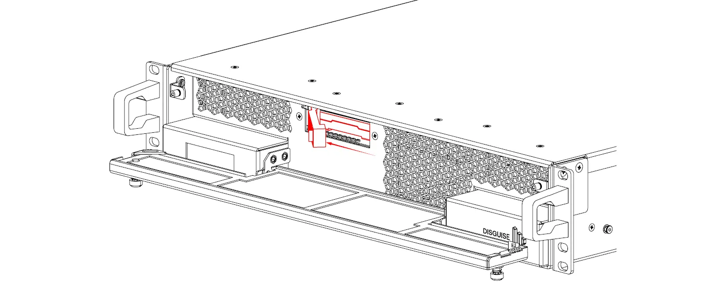 With the door open, slide it to the left