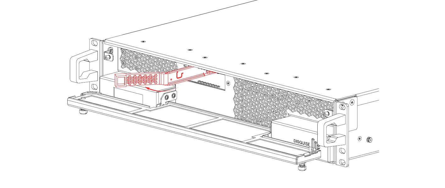 Place the new SSD into the caddy, aligning it properly with the slot