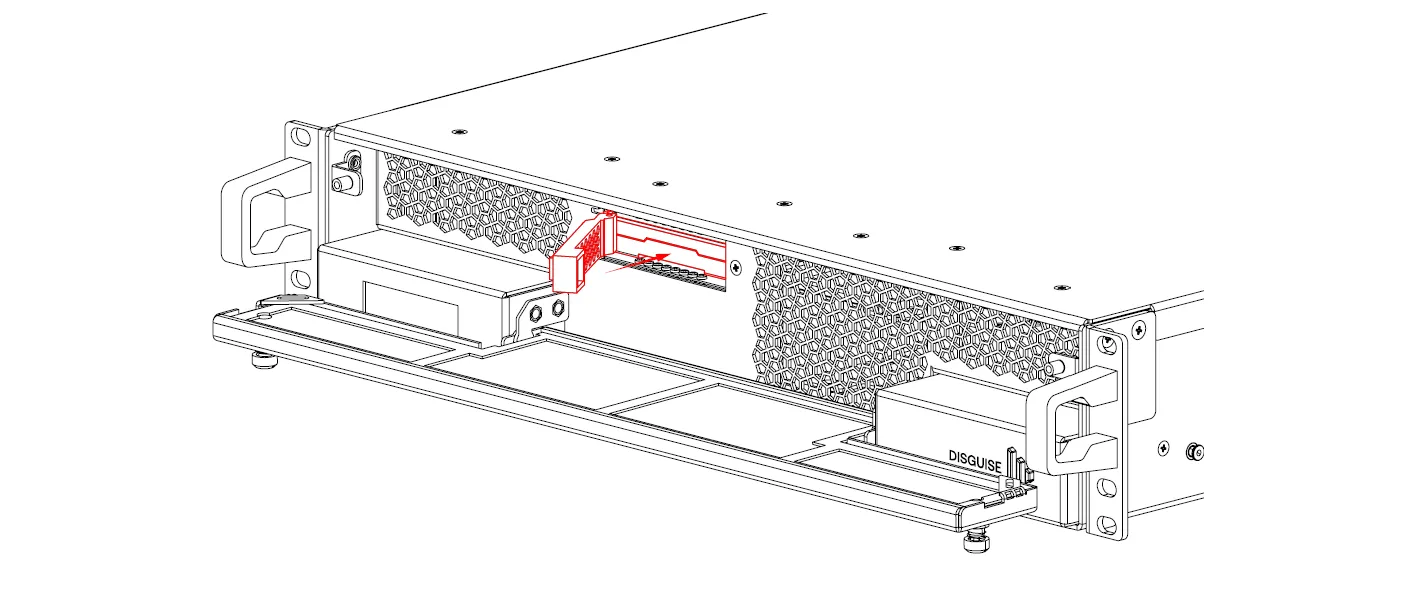 Slide the caddy back into the bay