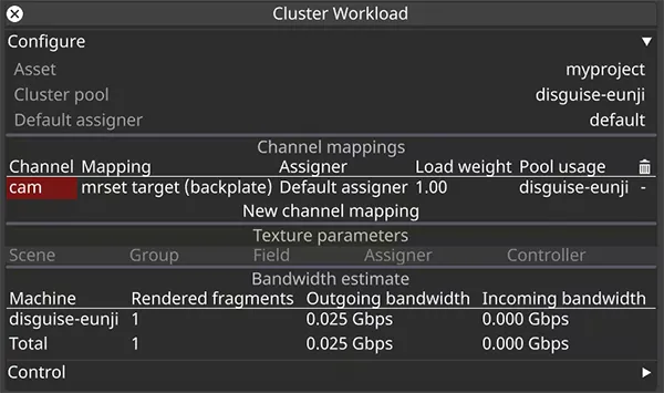 Cam not available in Channel Mapping