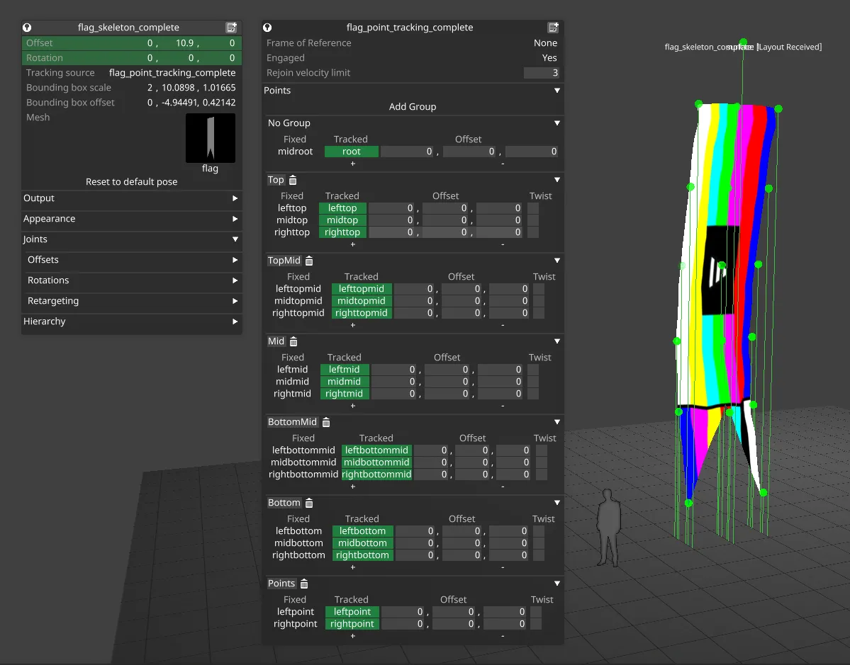 Skeletal point tracking source