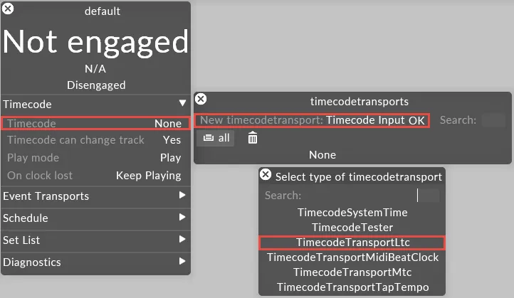 Timecode Transports