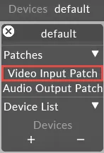 Video input patch