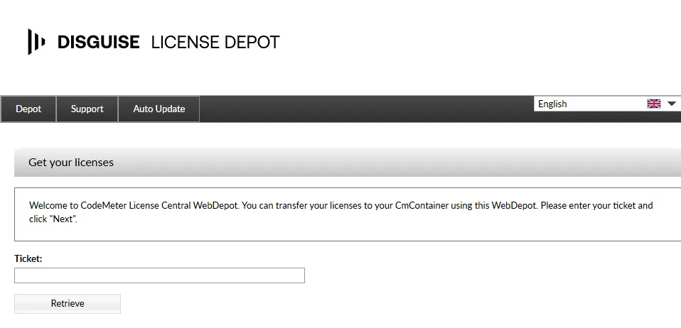 Disguise CodeMeter License Central Web Depot